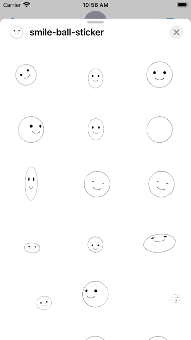smile ball sticker Screenshot