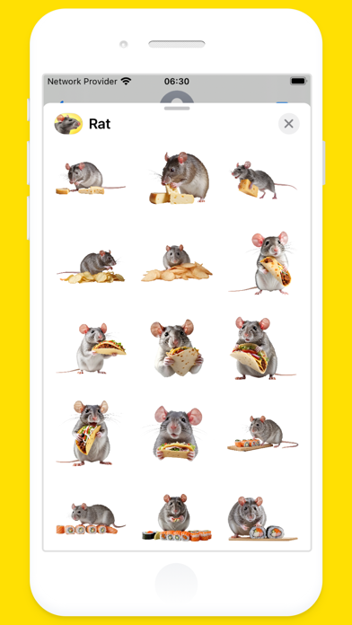 Rat Stickers: Pizza, Burger... Screenshot