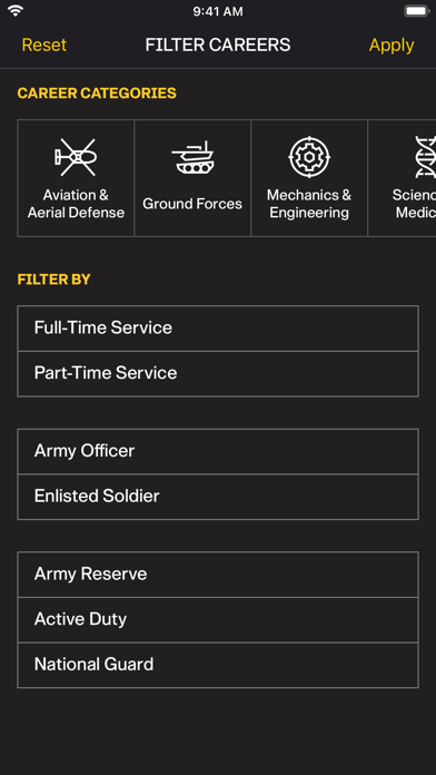 U.S. Army Career Navigator Screenshot
