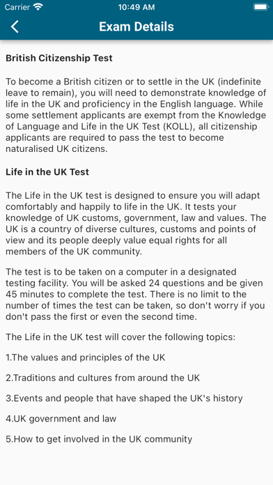 Life in the UK Test 2025 Prep Screenshot