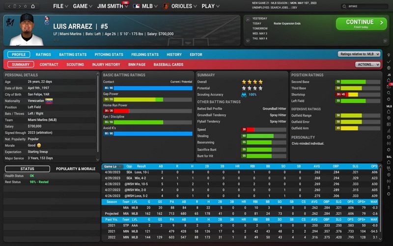 OOTP Baseball 24 Screenshot
