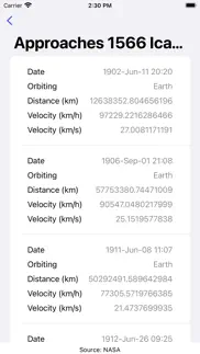 asteroid watcher iphone screenshot 3