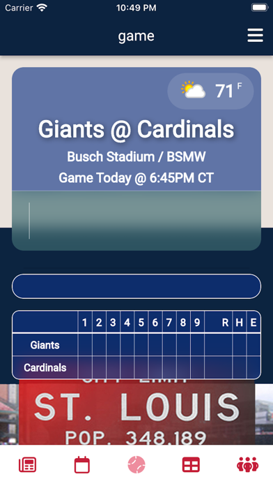St. Louis Baseball Screenshot
