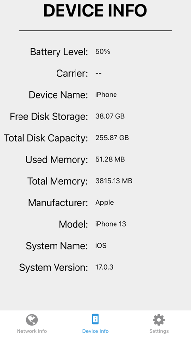 Phone Analyzer Screenshot