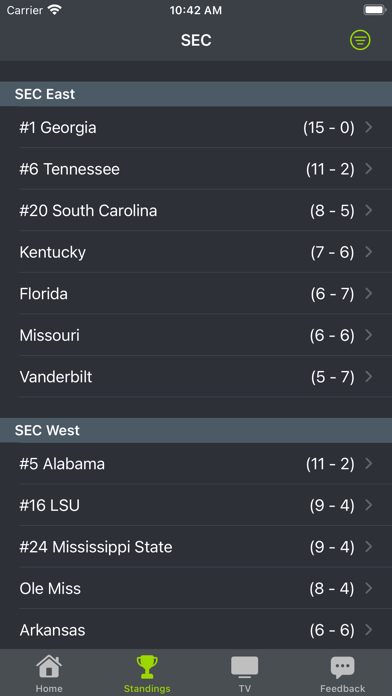Arkansas Football Schedules Screenshot