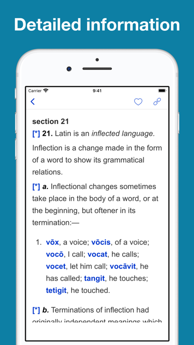 New Latin Grammar, Glossary Screenshot