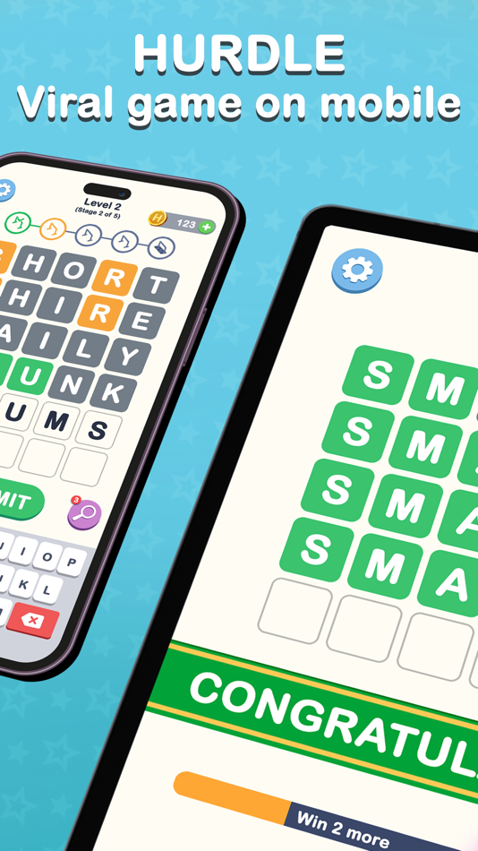 #1. Hurdle - Guess The Word (iOS) By: Kien Nguyen
