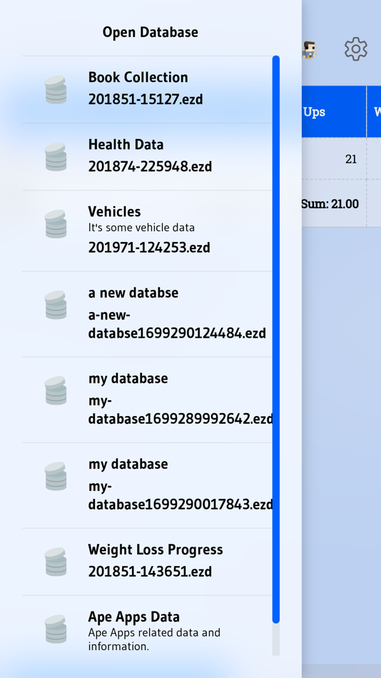 #2. EZ Database (iOS) 由: Brandon Stecklein