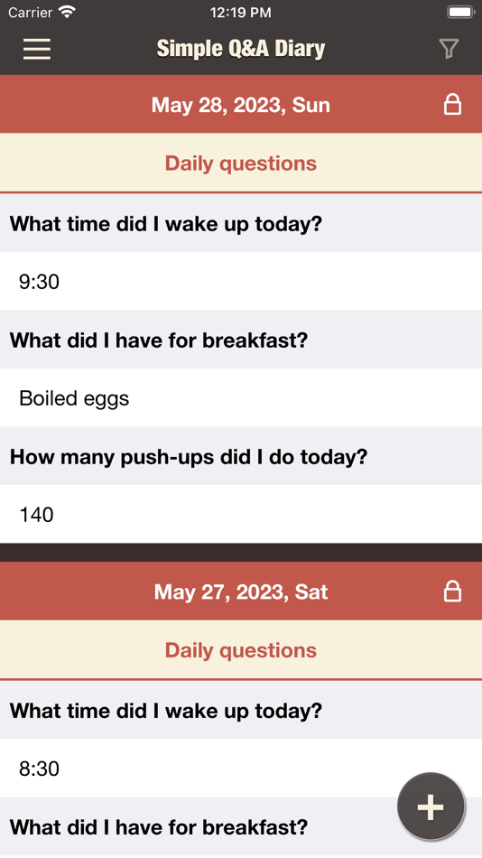 #1. Simple Q&A Diary (iOS) By: Karen Grigorian