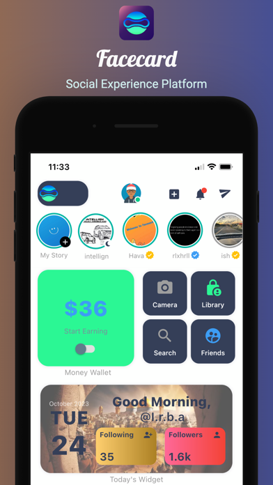 Facecard - Social Experience Screenshot
