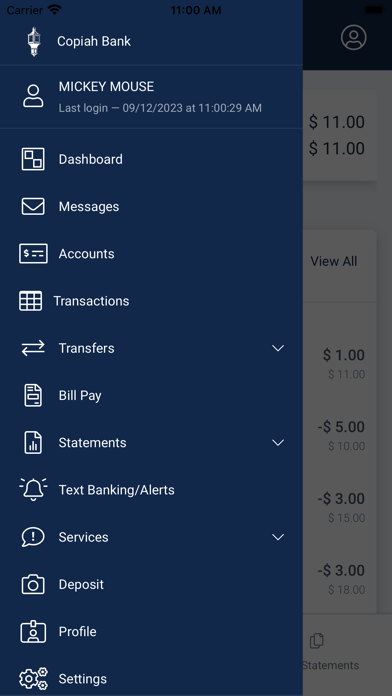 Copiah Bank Mobile Banking Screenshot