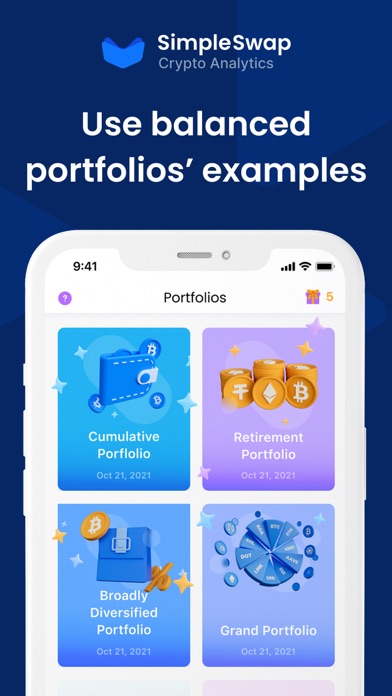 SimpleSwap:Crypto Analytics Screenshot