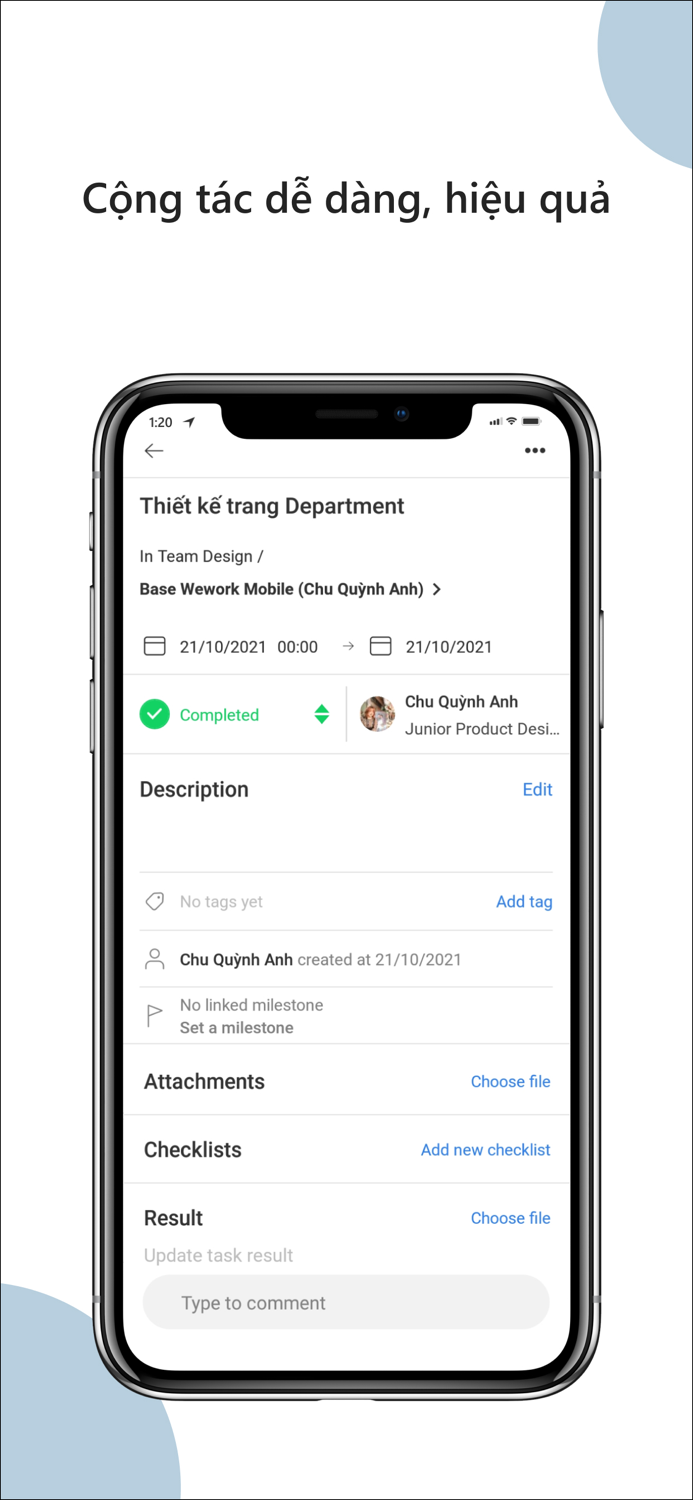 Base Wework-Quản lý Công việc