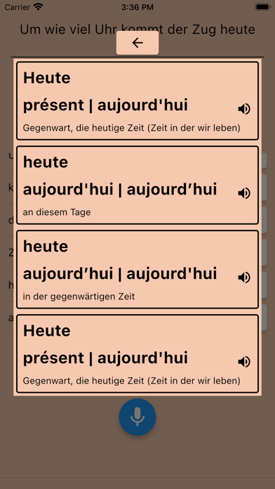 KI Französisches Wörterbuch Screenshot