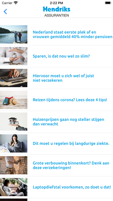 Hendriks Assurantiën Screenshot