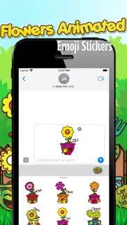 flowers animated emoji sticker iphone screenshot 2