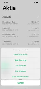 Aktia Mobile bank screenshot #2 for iPhone