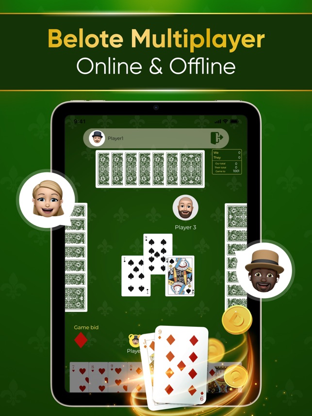 Belote Online for Free - Card Games