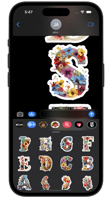 Letters & flowers Screenshot