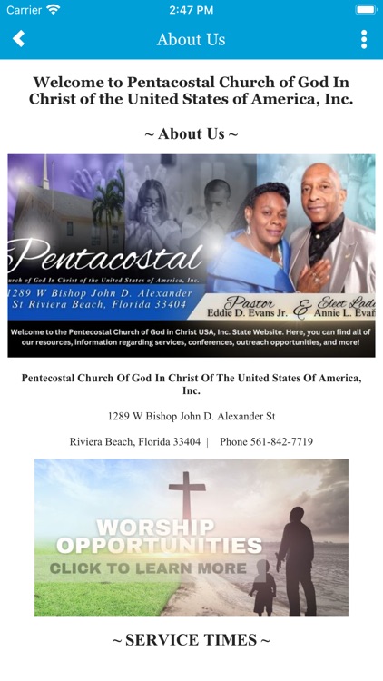 The PENTECOSTAL CHURCH OF GOD