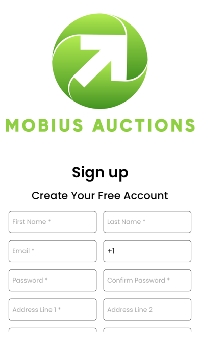 Mobius Auctions Screenshot