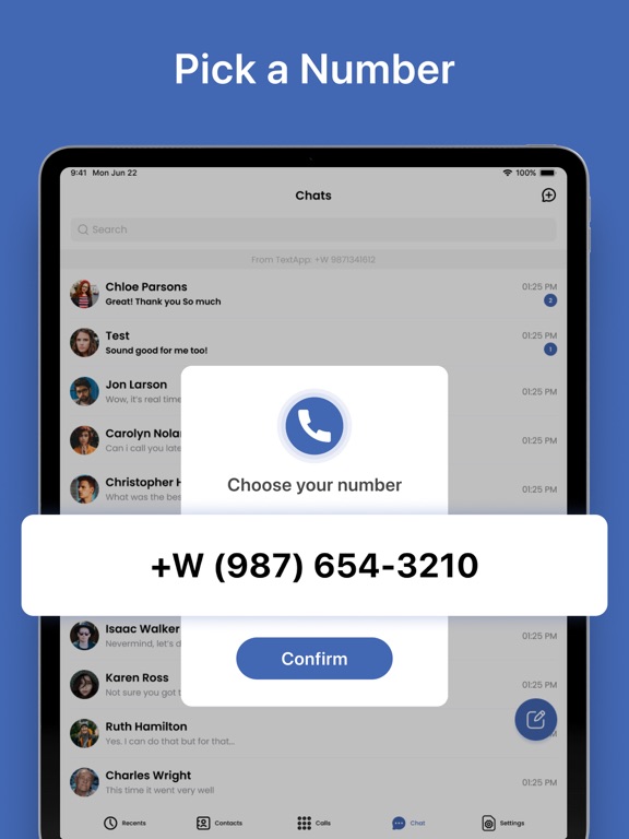 Screenshot #5 pour Text App: Calling+Texting Now