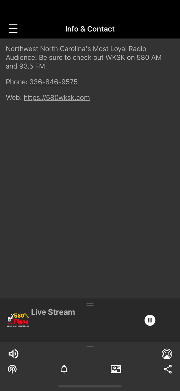 580 WKSK and 93.5 FM The Farm