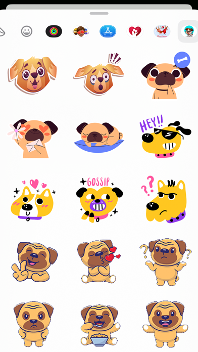 Happy Cute Puppy Stickers Screenshot