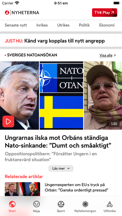 TV4 Nyheternaのおすすめ画像1