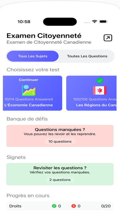 Citoyenneté Canadienne Screenshot