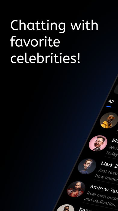 Chatbot: Chat with celebrities Screenshot