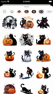 halloween black cats stickers iphone screenshot 4