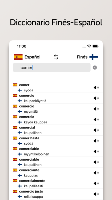Diccionario Finés-Español Screenshot