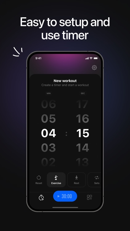 Interval workout timer, Tabata