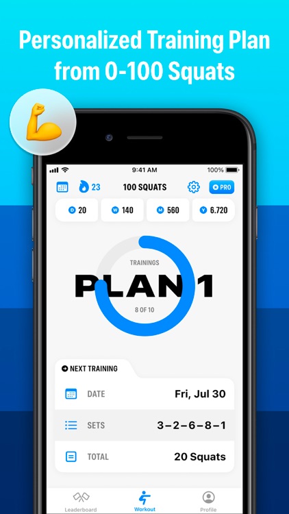 100 Squats: Butt & Leg Trainer