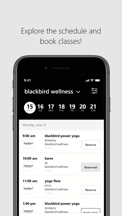 blackbird wellness studio Screenshot