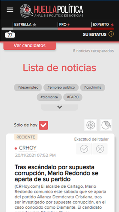 Huella Politica Screenshot