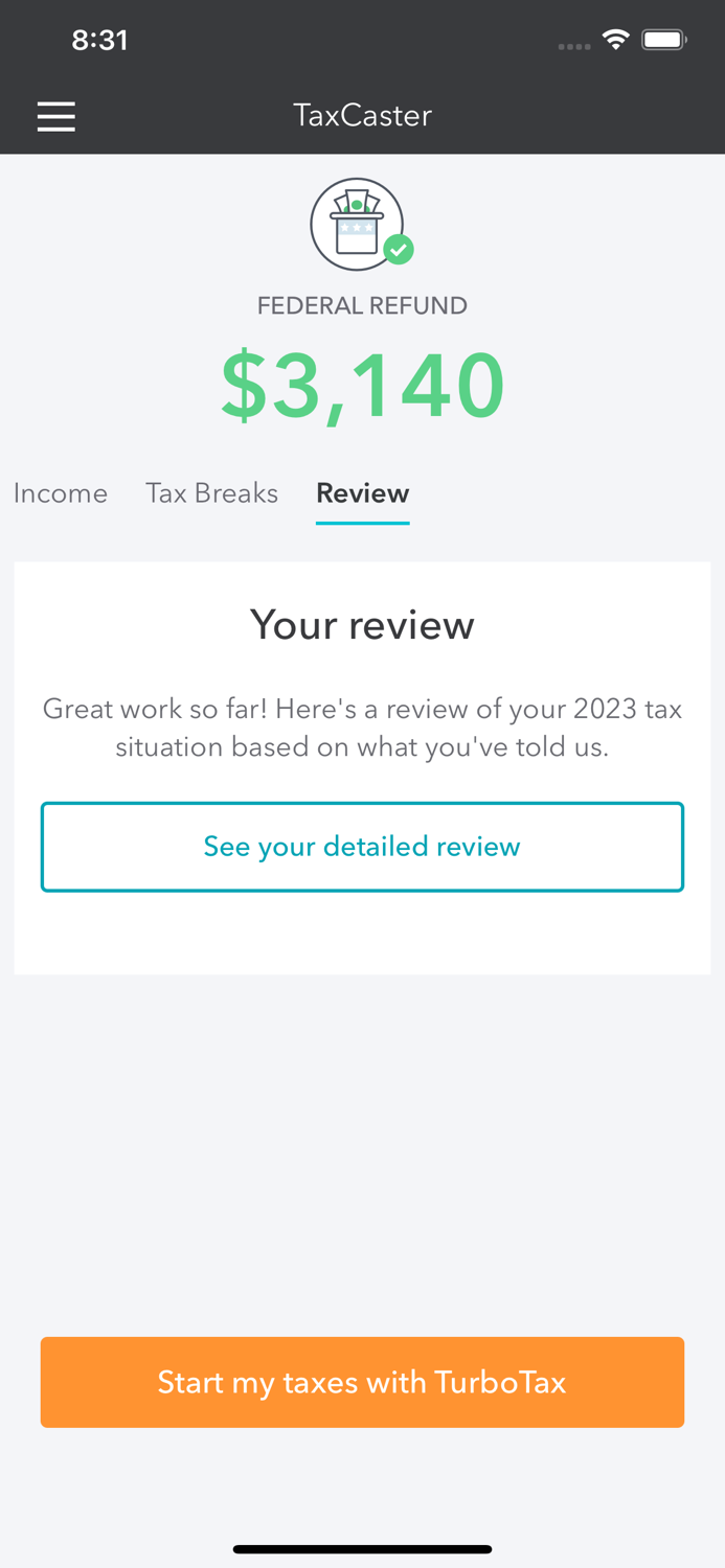 TaxCaster Tax Calculator