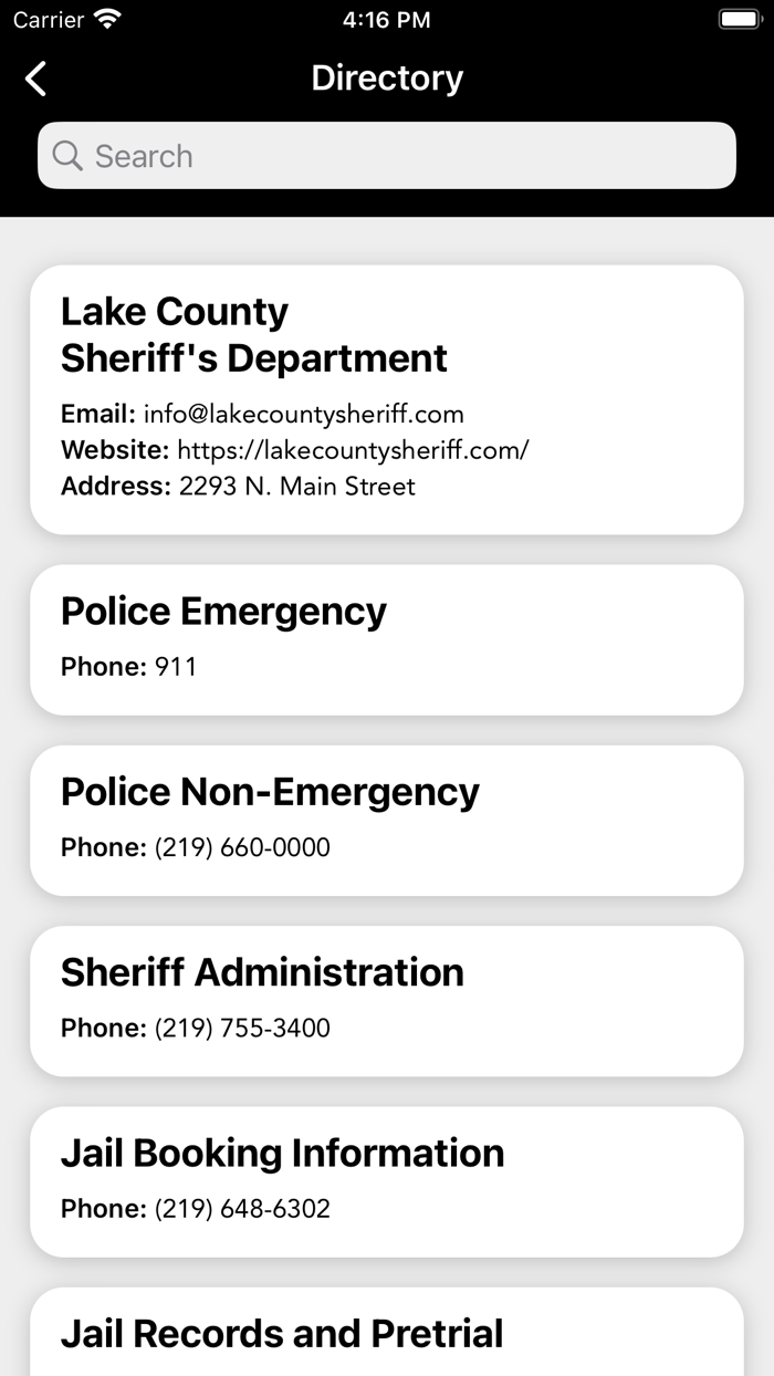 Lake County Sheriffs Office IN