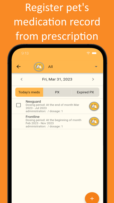 Pet care diary - pet care log Screenshot