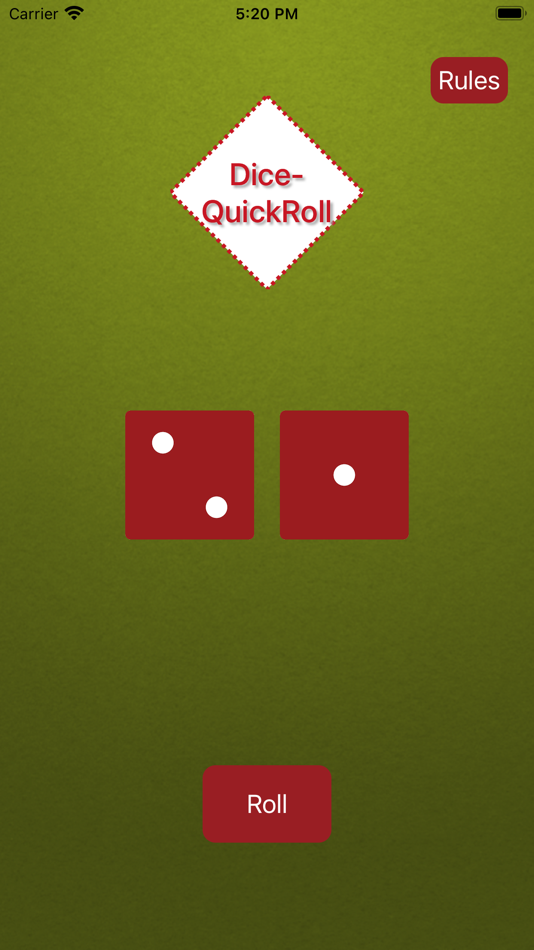 #1. Dice-QuickRoll (iOS) 由: Kendrick Carmichael