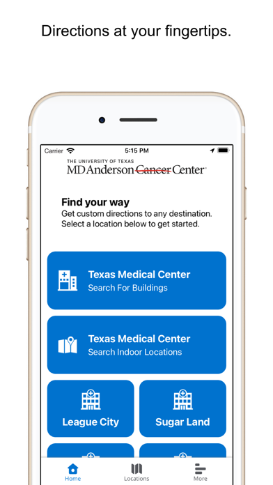MD Anderson Directions Screenshot