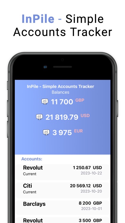 InPile Simple Accounts Tracker