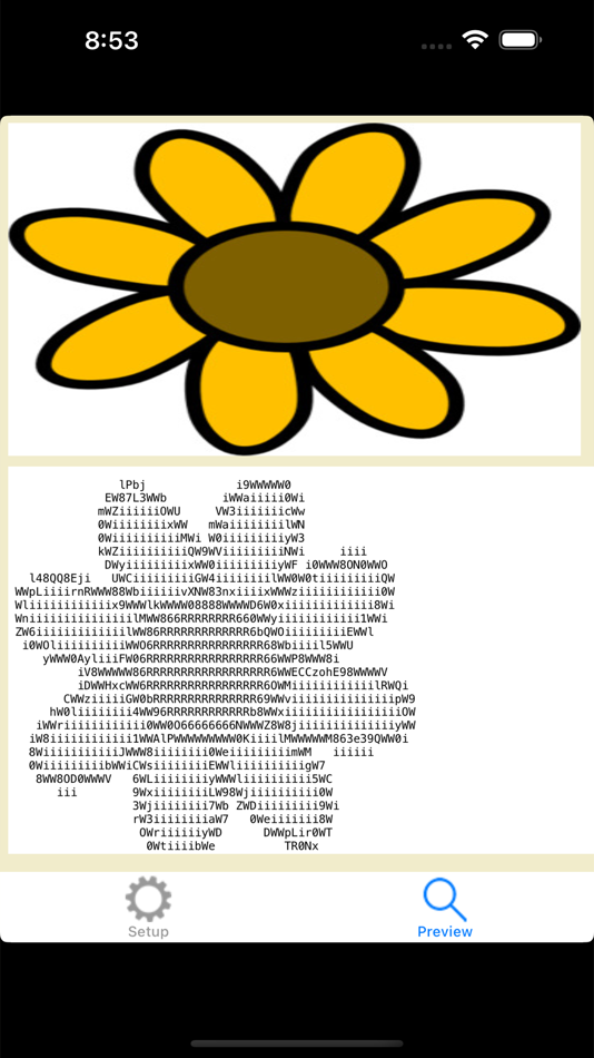 #1. ASCII Art (iOS) Podle: Nuclear Nova Software