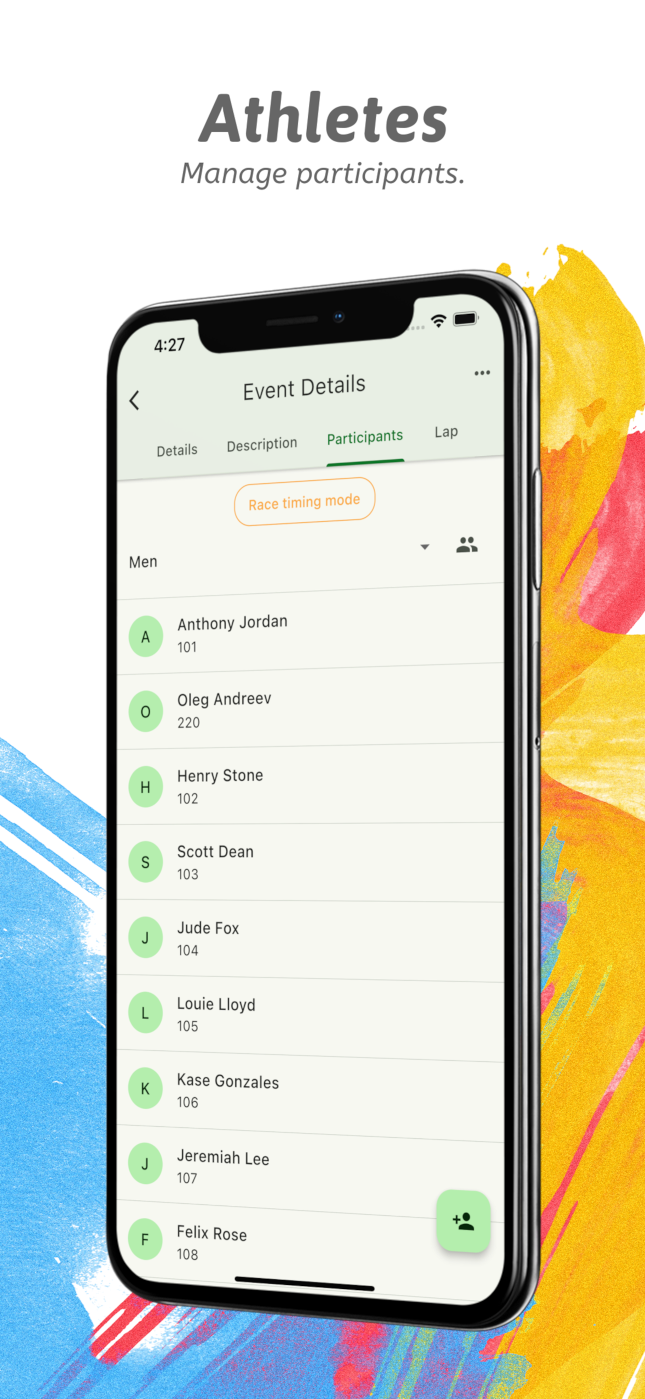 Manage race with RaceTime