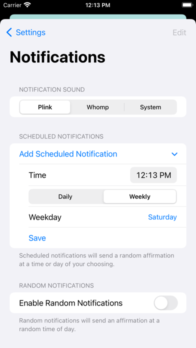 Affirmations - Care Reminders Screenshot
