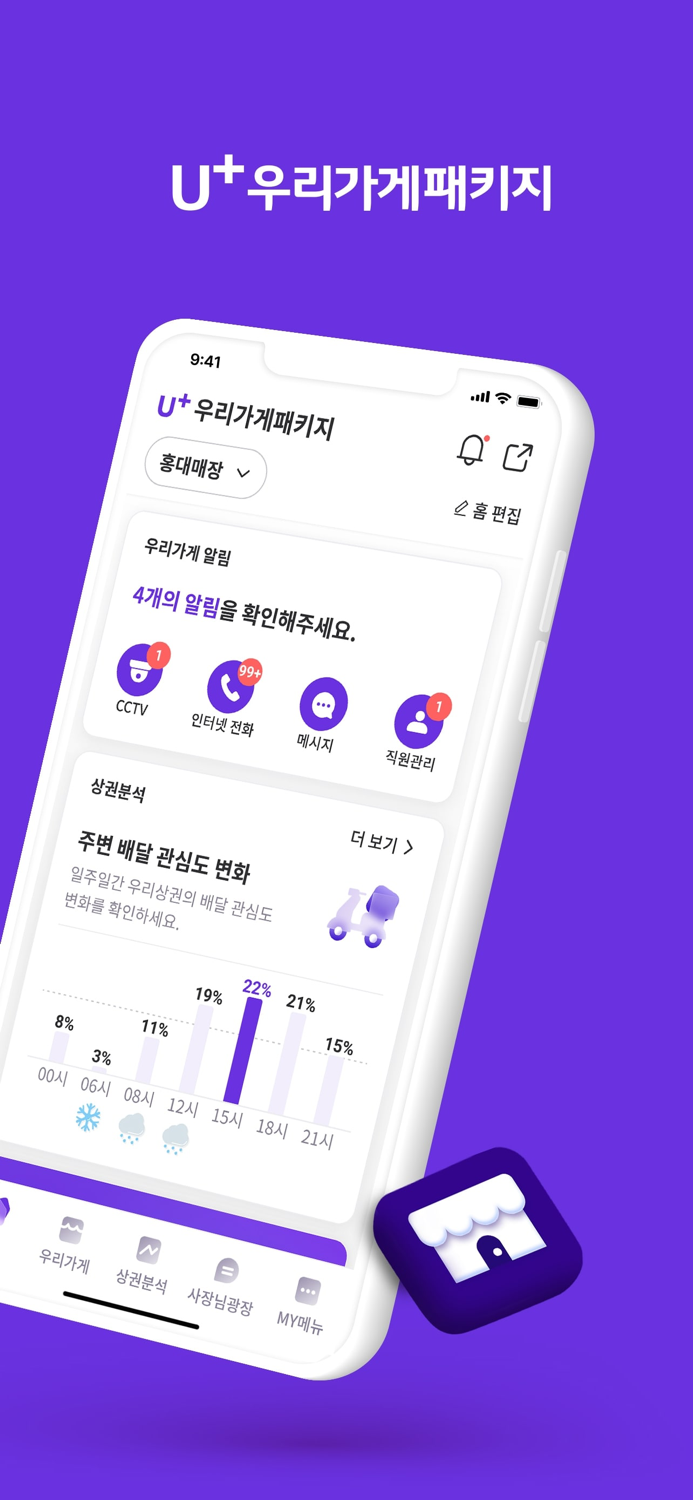 U우리가게패키지 - 매장 통신부터 상권 분석까지