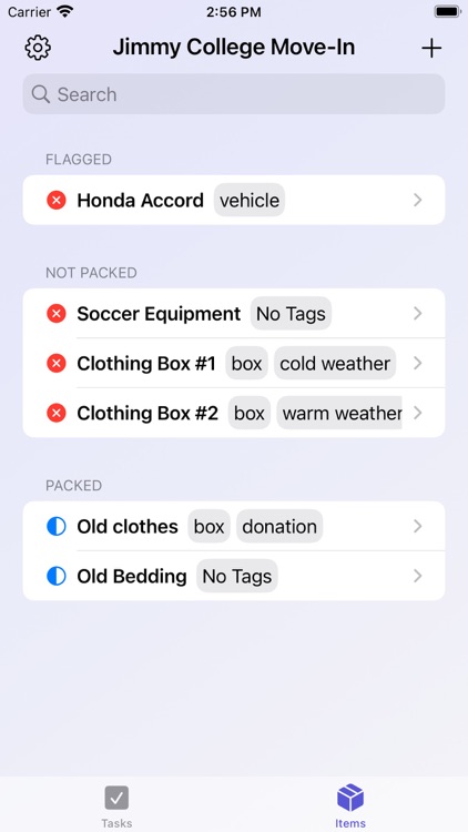 Moving - Tasks & Items