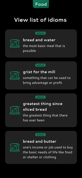 Game screenshot English Food Idioms apk