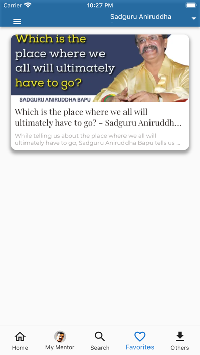 AniruddhaBapu Devotee Blog Screenshot